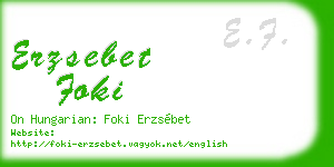 erzsebet foki business card