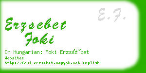 erzsebet foki business card